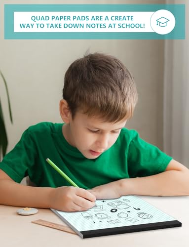 Graph Papers Pads 8.5 x11 Grid Paper Notebook 8.5 x 11 Graph Paper Notebook 8.5 x 11 Blue Quad Rule 4x4 Graph Paper 6 Pack Graphing Paper Notepad Grid Paper Pad 8.5x11 Square Paper image 6