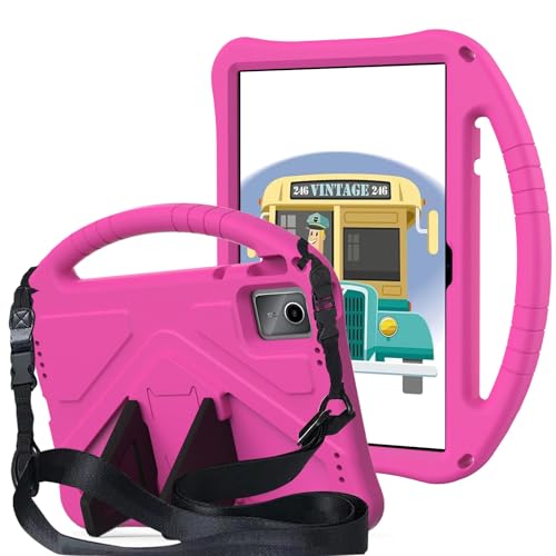 Étui rose rouge en EVA avec béquille pour Motorola Moto Pad (2026) 11 pouces