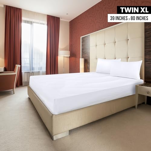 Image of Utopia Bedding Twin XL Fitted Sheets - Bulk Pack of 2 Bottom Sheets - Soft Brushed Microfiber - Deep Pockets - Shrinkage & Fade Resistant - Easy Care (Twin XL, White)