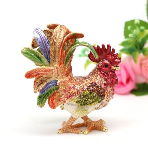 Boîte à bijoux décorative coq : ne perdez plus vos petites bagues - 4