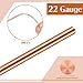 Therwen 200 Feet 22 Gauge Solid Copper Wire Thin Jewelry Pure Bare Copper Wire for Jewelry Making Craft, Electroculture Gardening Plants Supplies (0.023'' Diameter)