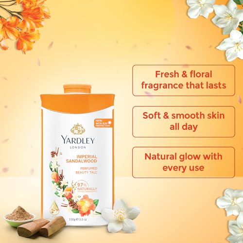 Image of Yardley London Imperial Sandalwood Perfumed Talc 100g