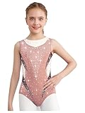 Freebily Maillots De Gimnasia Niña Leotardo Sin Mangas De Patinaje Artístico Body Elástico De Ballet Leotard Actuación Fiesta Rosa empolvado 15-16 años