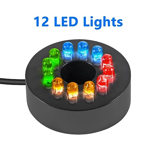 Image of 15W Submersible Water Pump with LED Lights 260GPH Aquarium Fish Tank Water Pump for Pond,Aquarium,Water Feature, Statuary Gardens,Outdoor Fountain(15W 260GPH)