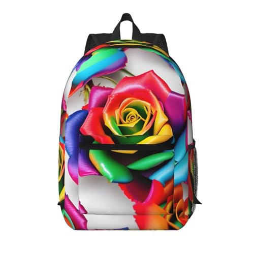 Sac à dos quotidien fleuri rose arc-en-ciel pour affirmer votre style
