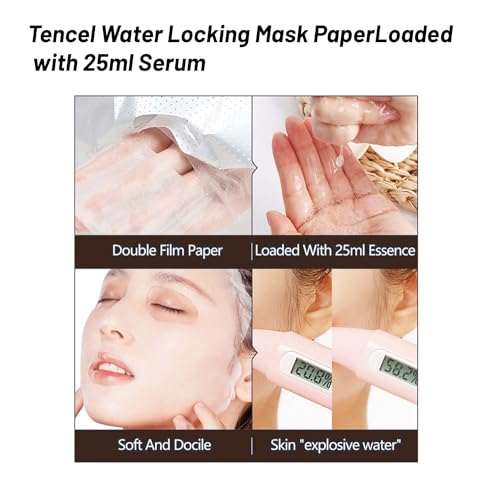 Sheet Mask, Vitamin C Face Masks, 10Pcs Face Masks Skincare, Hydrating Face Mask with Hyaluronic Acid, Face Masks Beauty, Anti-aging Face Mask Set, Anti Dark Spots Sheet Masks for All Skin. - Image 6