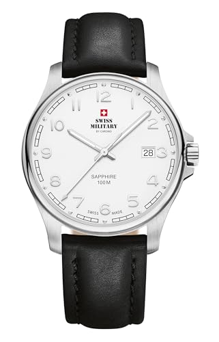 Montre Swiss Military Homme SM30200.25 quartz analogique cadran noir avec bracelet acier