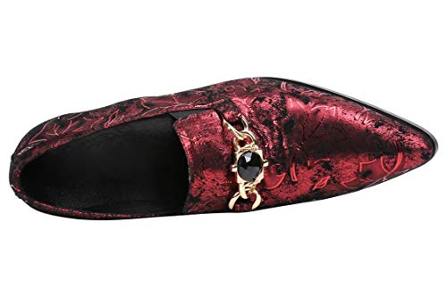 Santimon Mens Smoking Slipper Loafers Men Rhinestone Buckle Casual Slip On Dress Shoes2