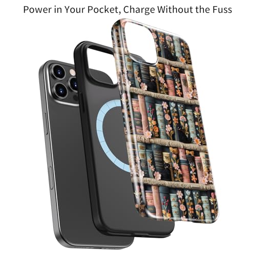 bemal for iPhone 12/ iPhone 12 Pro Case,Cute Floral,Compatible with Magsafe - image 3