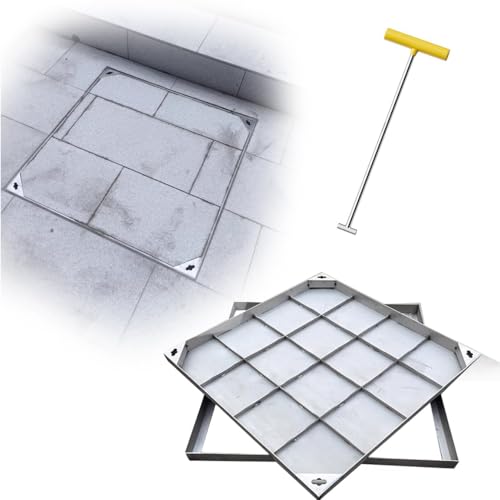 Tapa de registro 60x60 cm de acero inoxidable 304 de alta resistencia para exterior 2