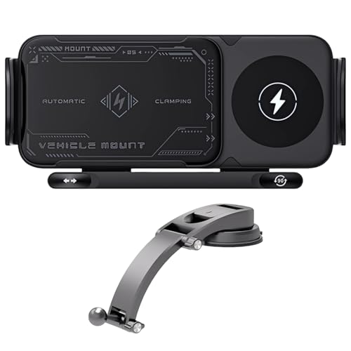 Cargador inalámbrico de coche que evita caídas de teléfonos plegables gracias al brazo eléctrico