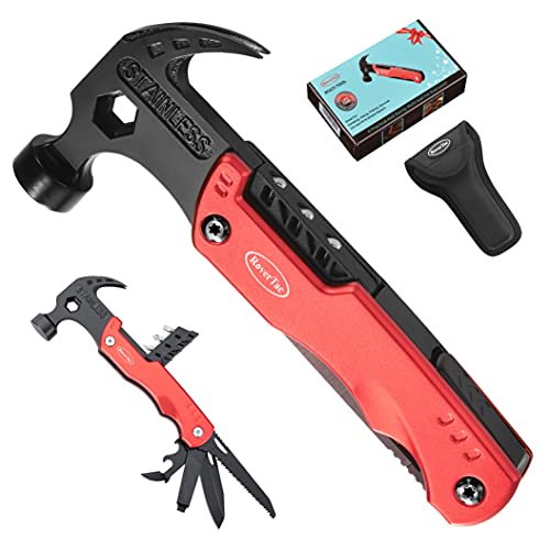 Gifts for Dad from Daughter Son Unique Birthday Gifts for Men Father Husband Boyfriend Stocking Stuffers for Men Cool Gadgets 12 in 1 Hammer Multitool with Safety Lock