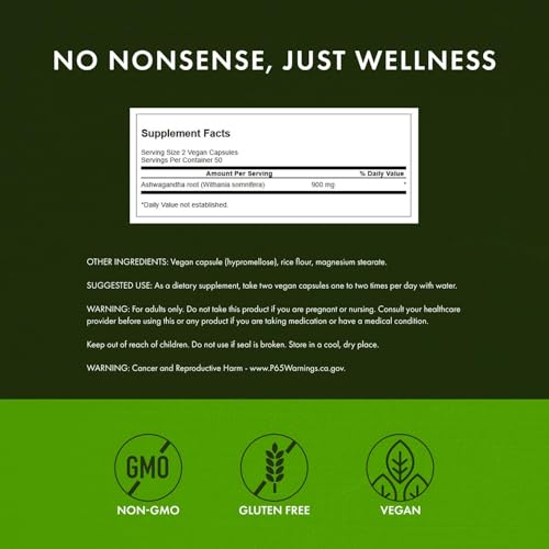 Image of Swanson Ashwagandha Powder Supplement - with Ashwagandha Root to Promote Stress Relief & Energy - Ayurvedic Supplement for Natural Wellness (100 Capsules, 450mg Each) 4 Pack
