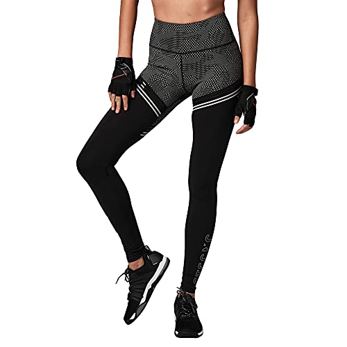 STRONG by Zumba Strong ID Workout Fitness Knöchellange Bauchweg Leggings Damen mit Hoher Taille, Black Perform, XS para Mujer