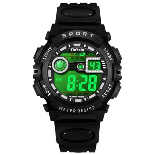 TixYolo �L�b�Y�f�W�^���r���v �j�̎q�p 50m �h�� �X�|�[�c ���j�E�H�b�` 7�F���C�g �A���[�� �X�g�b�v�E�H�b�` 12/24 H�A�V���R���o���h�t���q���p�A�E�g�h�A�r���v 7~15�΂̃e�B�[�������M�t�g, �u���b�N, �J�W���A���B