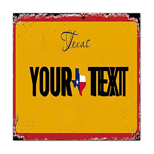 Panneau mural en bois Texas Floride et Californie pour decoration de chambre 40x40 cm
