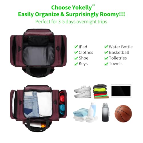 Image of 40L Gym Bag Sport Duffle Bag, Maroon
