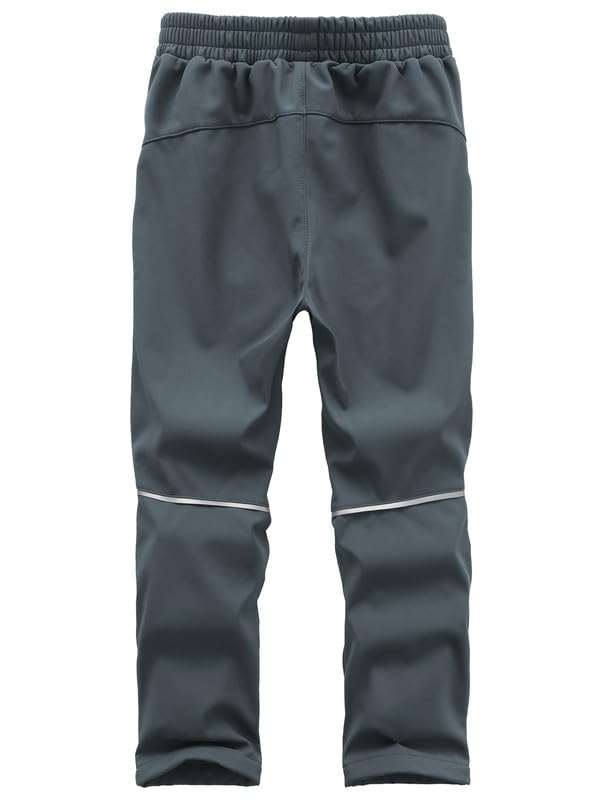 Zzkouine Pantaloni Softshell Bambino Caldo Pantaloni Invernali Trekking Ragazzo Pantaloni Neve Bambino Impermeabili con Fodera in Pile