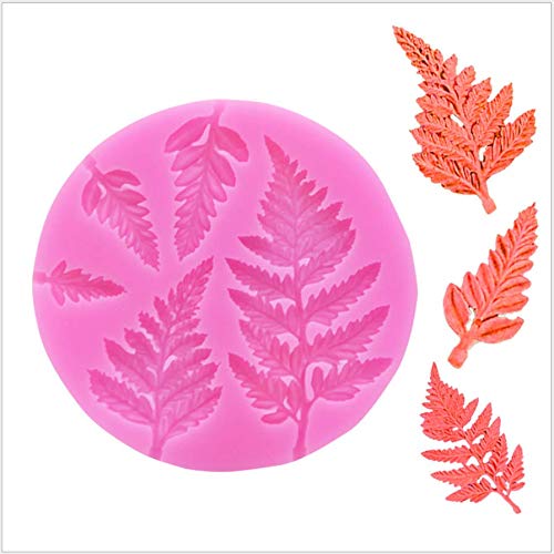 EPRHAY 3D-Silikonform für Fondant, Mimose, Farn, Blätter, Kuchen, Fondant-Form für Kuchendekoration, Zuckerpaste, Cupcake, Topper, Schokolade, Polymer, Ton, Süßigkeiten, Seife Cover