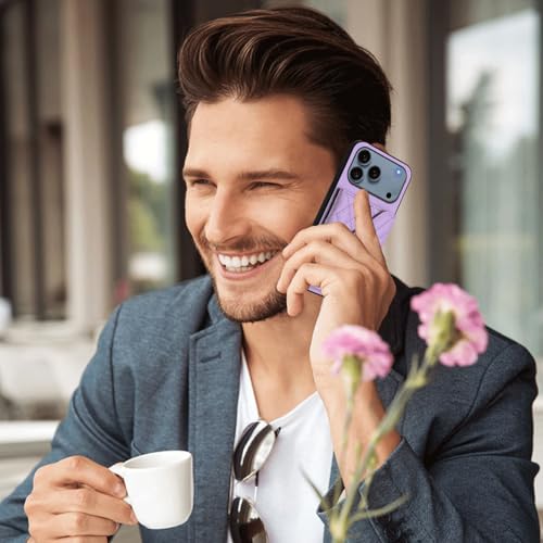 Étui compatible avec iPhone 17 cuir noir à fentes portefeuille mode - 6