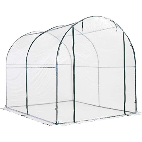 Preisvergleich Produktbild Outsunny Gewächshaus Foliengewächshaus Treibhaus Frühbeet Tomatenhaus Pflanzenhaus 250 x 200 x 200 cm