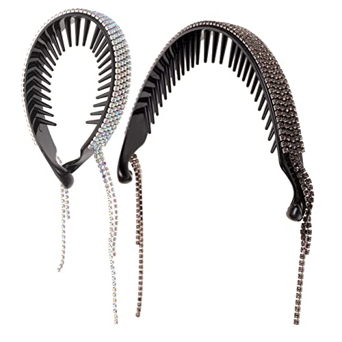 Pince à chignon strass ABOOFAN pour queue de cheval (8 pièces) - 3