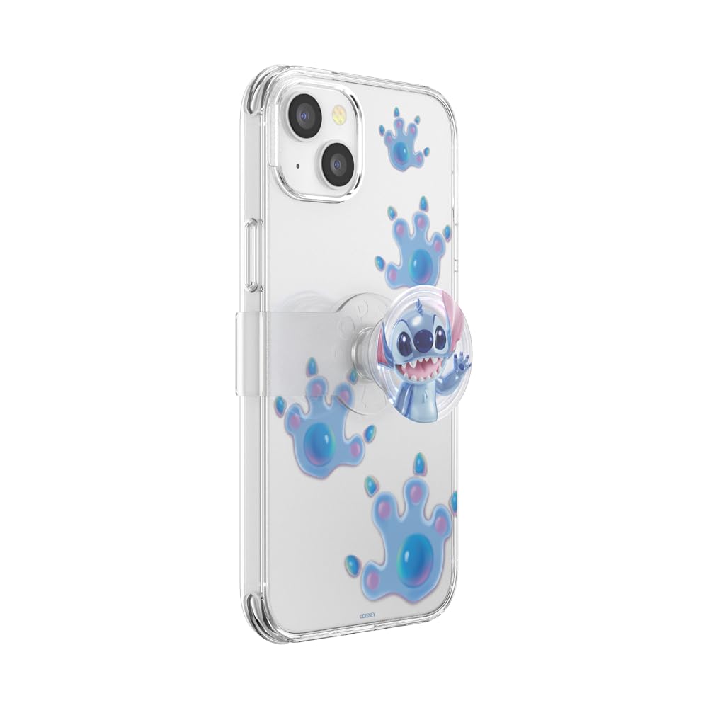 PopSockets iPhone 14 Plus Case with Phone Grip and Slide Compatible with MagSafe, Phone Case for iPhone 14 Plus, Wireless Charging Compatible - Stitch Prints