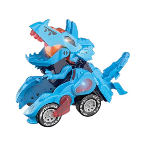 2 In 1 変形車 トラック 恐竜シミュレーションモデル 衝突変換 慣性車両 男の子用おもちゃ ギフト 楽しい変換 男の子用 教育用 子供用 ダイナミック付き