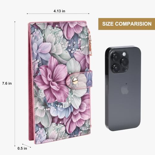 Image of Travelambo RFID Wallet Women Large Size Bifold Multi Card Wallet Case with Zipper Pocke Credit Card Holder for Women