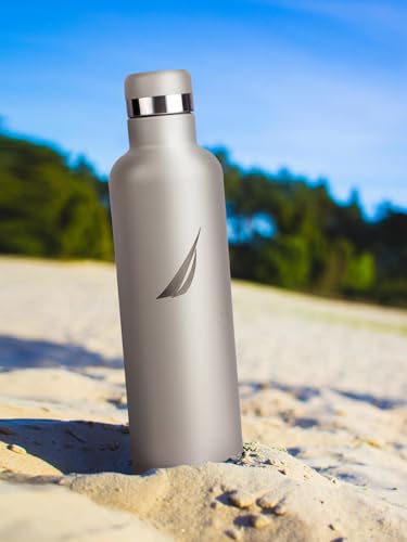 Image of NAUTICA Premium Leak-Proof Insulated Water Bottle - 1pc (Yacht)| 750ml | Stainless Steel Flask with 24 Hours Temperature Retention | Ideal for Travel, Gym, Office Use Oreo Big Solid-peachborn