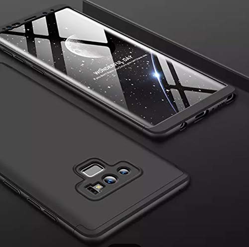 Glaslux Full Body 3-in-1 Slim Fit (Full Black) 360 Degree Protection Hybrid Hard Bumper Back Case Cover for Samsung Galaxy Note 9