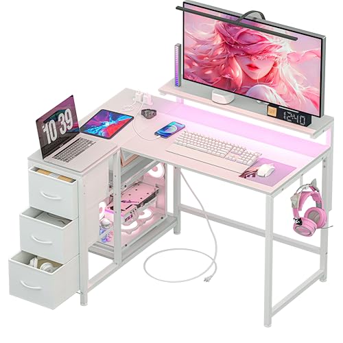 Amazon | LunarLight PCパソコンデスク幅108*奥行50-80*高さ72cm