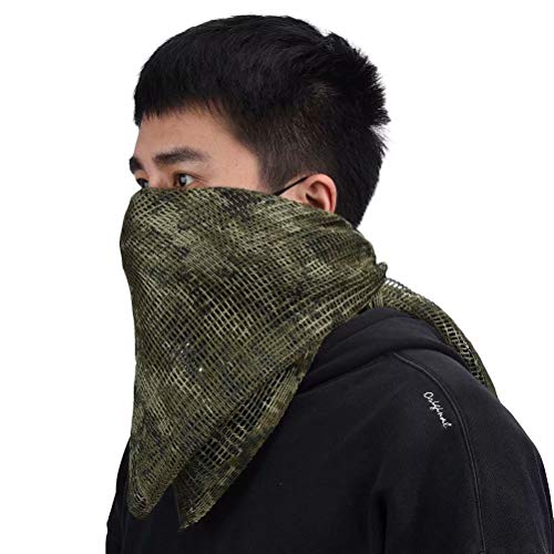 Tongcamo Sniper Veil Netting Camo Scarf Men Camo Gun Wrap for Hunting Shooting Wargame Outdoor Activities