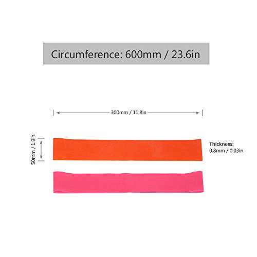 DECDEAL 2PCS Sports Exercise Resistance Loop Bands Set Conjunto de Banda Elástica para Treinamento d