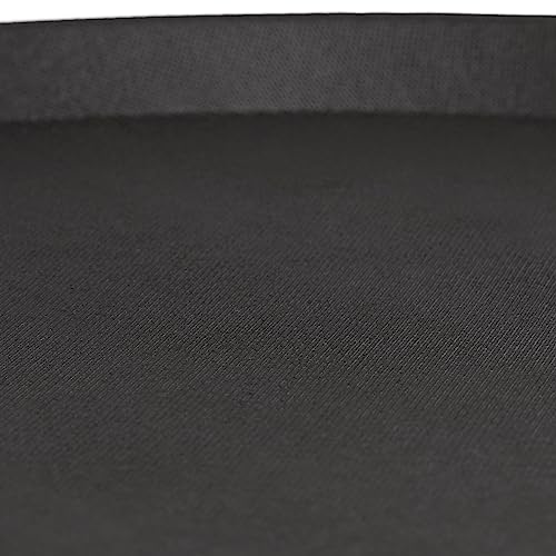 Relaxdays Serviertablett 3er Set, rund Ø 28 cm, Bartablett, rutschfeste Oberfläche, Kellnertablett Gastronomie, schwarz