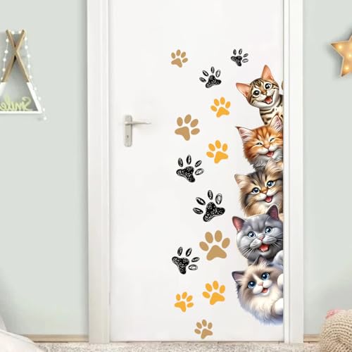Vinilo Decorativo de Huellas de Gato para Pared miniatura 1