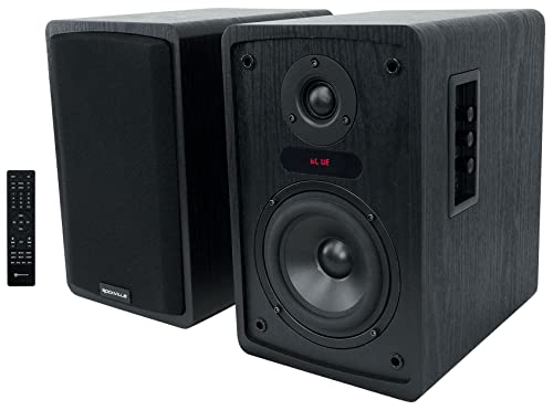 Rockville ELITE-5B 5.25 inch Powered Bookshelf Speakers Bluetooth Mic/Optical in