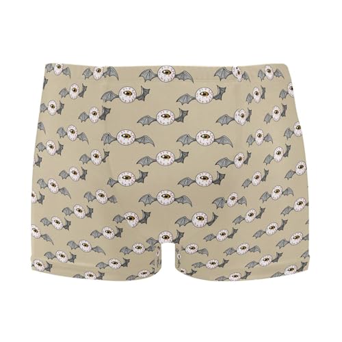 Halloween Eyeballs Bats Mens Swim Trunk Swimwear Bathing Suit Swim Brief Square Leg Board Short S B0405167