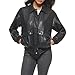 Levi's Women's Faux Leather Lightweight Dad Bomber Jacket, Black, X-Small