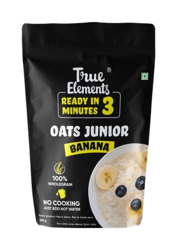 Image of True Elements Oats Junior 300g - Oats for Kids | Instant Oats | Digestive Oats Cereal | Made with Oats and Ragi | 100% Wholegrain | Healthy Breakfast