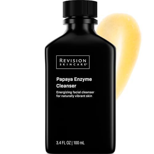 Revision Skincare Papaya Enzyme Cleanser, Energizing Facial Cleanser with Salicylic Acid, Soothing and Exfoliating, 3.4 fl oz