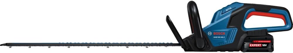 BOSCH GHE18V-60-2N 18V Cordless Hedge Trimmer, 24-Inch Blade with Lightweight Design (Battery and Charger Kit Included)