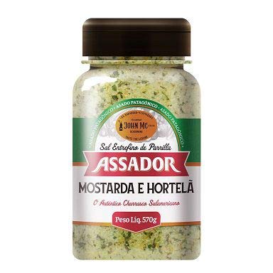 Sal de Parrilla ASSADOR com Mostarda & Hortelã (Ideal para cordeiro) - Churasco Patagônico (570g)
