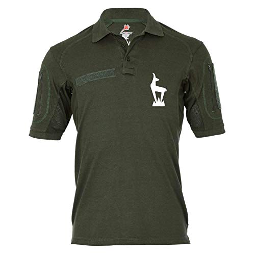 Polo táctico Alfa Copytec verde oliva M con escudos militares