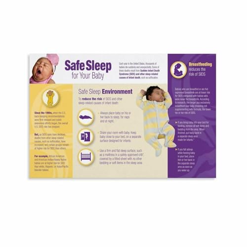 Essential Newborn Guide Canvas Wall Art for Parents Baby Care Poster with Helpful Tips for Nursery Living Room Decor(Framed,08X1