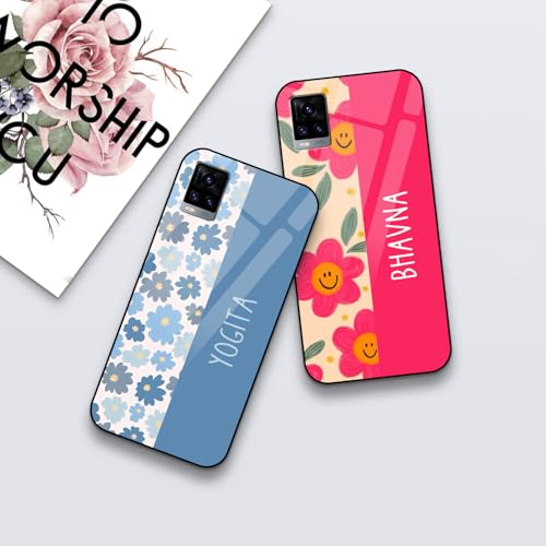 Image of COLORflow Back Cover Compatible with Vivo V20 | Floral Names Color Customized | Shockproof TPU Bumper with Camera Protection Back Cover Compatible with Vivo V20