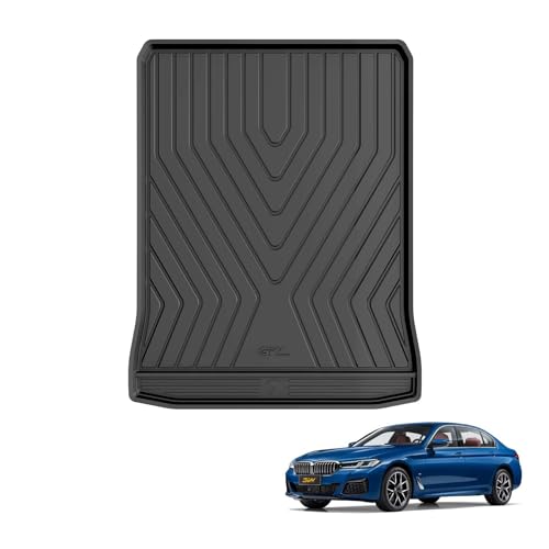 3W Boot Liner Custom Fit for BMW 5 Series 2017-2024 G30,Pet Dog Frinedly, Recyclable TPE All Weather Trunk Mat,Waterproof Boot Protection Mat,Anti Slip,Car Boot Cover,Accessories