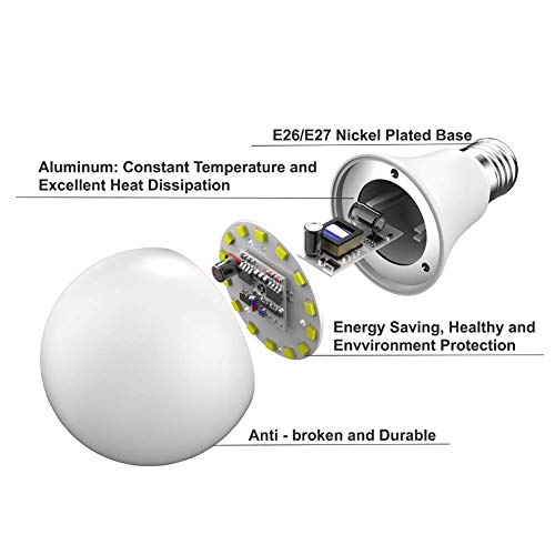 Dusk To Dawn Light Bulb Sensor Smart Led Outdoor Lighting Bulbs Lamp 7W E26/E27 Automatic On/Off, Indoor/Outdoor Yard Porch Patio Garden (Warm White, 3 Pack) #TOP1