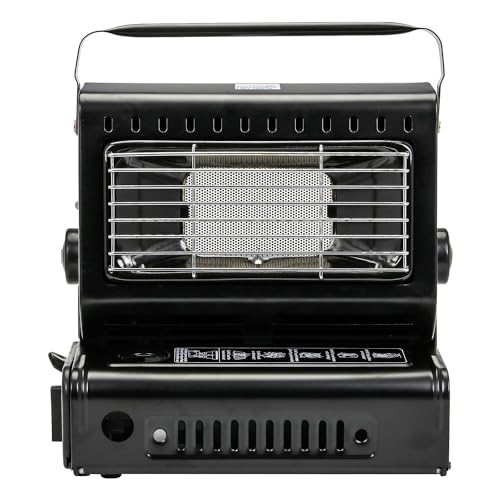 Greenfields Outdoor Gas Heater Portable 1.3kW Camping with Ceramic Burner Compact Lightweight Auto Ignition Safety Grill Patio Garden Caravan
