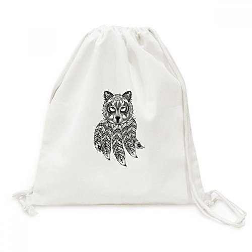 Sac de voyage enfant en toile avec cordon raton laveur pour sorties